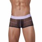 BOXER HUNCH EN MESH NOIR ET LILA 1312 - CLEVER