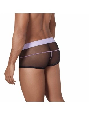 BOXER HUNCH EN MESH NOIR ET LILA 1312 - CLEVER