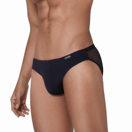 SLIP URGE BI-MATIERE NOIR 1316 - CLEVER