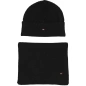 COFFRET ECHARPE + BONNET COTELE NOIR AM0AM11624 - TOMMY HILFIGER