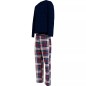 ENSEMBLE DE PYJAMA LONG WOVEN A CARREAUX MARINE ET ROUGE UM0UM02891 - TOMMY HILFIGER