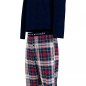 ENSEMBLE DE PYJAMA LONG WOVEN A CARREAUX MARINE ET ROUGE UM0UM02891 - TOMMY HILFIGER