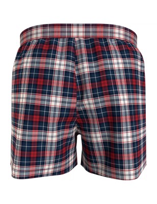 PACK DE 3 CALECONS WOVEN EN COTON MARINE ET ROUGE  UM0UM02847 - TOMMY HILFIGER