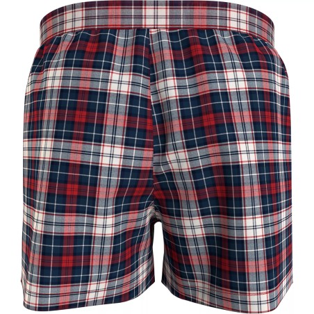 PACK DE 3 CALECONS WOVEN EN COTON MARINE ET ROUGE  UM0UM02847 - TOMMY HILFIGER