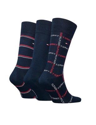 COFFRET CADEAU 3 PAIRES DE CHAUSSETTES MARINE 701224445 - TOMMY HILFIGER