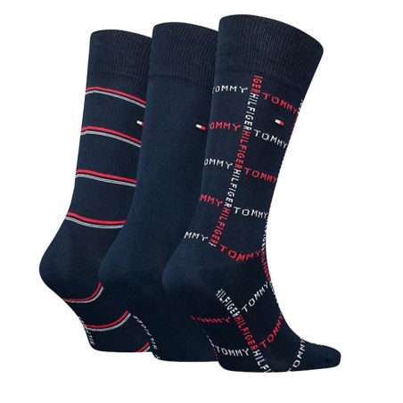 COFFRET CADEAU 3 PAIRES DE CHAUSSETTES MARINE 701224445 - TOMMY HILFIGER