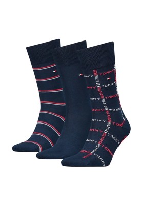 COFFRET CADEAU 3 PAIRES DE CHAUSSETTES MARINE 701224445 - TOMMY HILFIGER