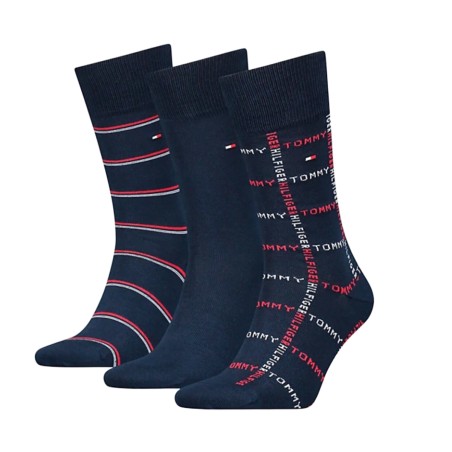 COFFRET CADEAU 3 PAIRES DE CHAUSSETTES MARINE 701224445 - TOMMY HILFIGER