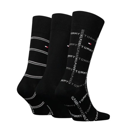 COFFRET CADEAU 3 PAIRES DE CHAUSSETTES NOIRES 701224445 - TOMMY HILFIGER