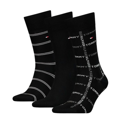 COFFRET CADEAU 3 PAIRES DE CHAUSSETTES NOIRES 701224445 - TOMMY HILFIGER