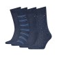 COFFRET CADEAU 4 PAIRES DE CHAUSSETTES BLEUES 701224441 - TOMMY HILFIGER COFFRET CADEAU 4 PAIRES DE CHAUSSETTES BLEUES 701224441 - TOMMY HILFIGER