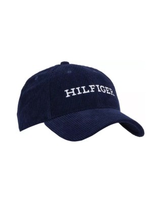 CASQUETTE EN VELOURS COTELE MARINE AM0AM11990  - TOMMY HILFIGER