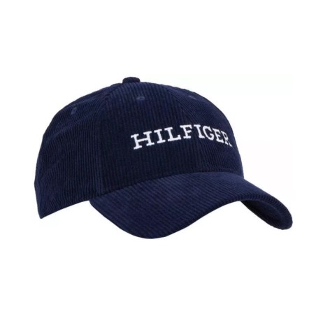 CASQUETTE EN VELOURS COTELE MARINE AM0AM11990  - TOMMY HILFIGER