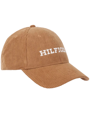 CASQUETTE EN VELOURS COTELE MARRON AM0AM11990  - TOMMY HILFIGER