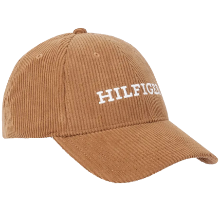 CASQUETTE EN VELOURS COTELE MARRON AM0AM11990  - TOMMY HILFIGER