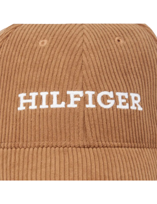 CASQUETTE EN VELOURS COTELE MARRON AM0AM11990  - TOMMY HILFIGER