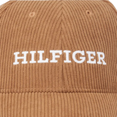 CASQUETTE EN VELOURS COTELE MARRON AM0AM11990  - TOMMY HILFIGER