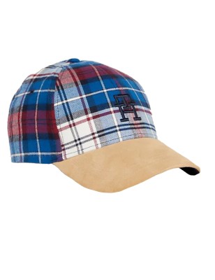 CASQUETTE TARTAN ROUGE ET BLEU AM0AM11991  - TOMMY HILFIGER