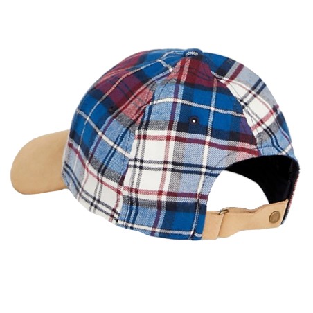 CASQUETTE TARTAN ROUGE ET BLEU AM0AM11991  - TOMMY HILFIGER