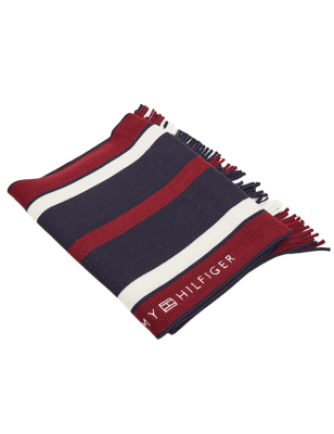 Coffret écharpe bonnet flag bleu marine homme - Tommy Hilfiger