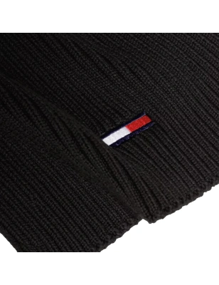 ECHARPE EN MAILLE COTELEE NOIRE AM0AM11702 - TOMMY JEANS