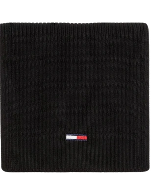 ECHARPE EN MAILLE COTELEE NOIRE AM0AM11702 - TOMMY JEANS