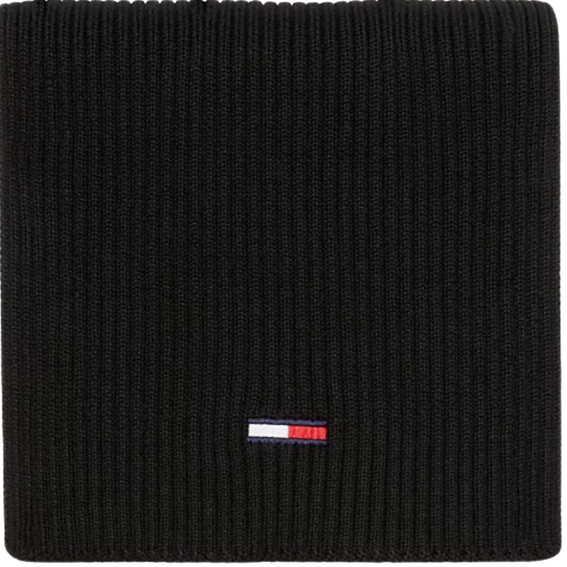 ECHARPE EN MAILLE COTELEE NOIRE AM0AM11702 - TOMMY JEANS ECHARPE EN MAILLE COTELEE NOIRE AM0AM11702 - TOMMY JEANS