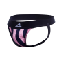 JOCKSTRAP A BANDES ROSE ET NOIR JOCKSTR4P01 - CUT4MEN