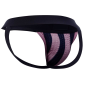 JOCKSTRAP A BANDES ROSE ET NOIR JOCKSTR4P01 - CUT4MEN