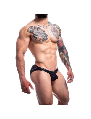 SLIP BIKINI NOIR L4CE01- CUT4MEN
