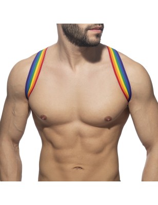 HARNESS ARC EN CIEL RAINBOW BLANC AD1181 - ADDICTED