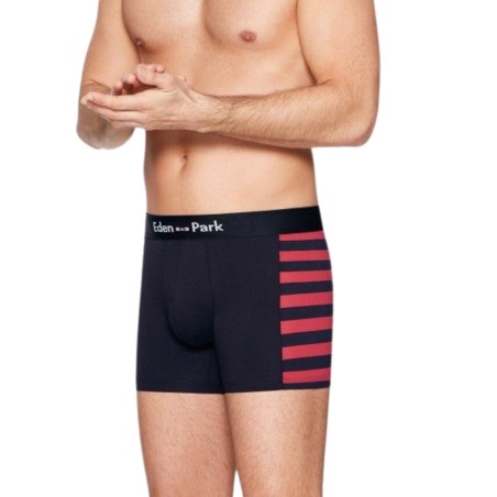 PACK DE DEUX BOXERS MARINE ET FUCHSIA - E658G19 - EDEN PARK