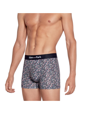 BOXER FLEURI MARINE ET ROSE EN COTON - EP1221H3800 - EDEN PARK