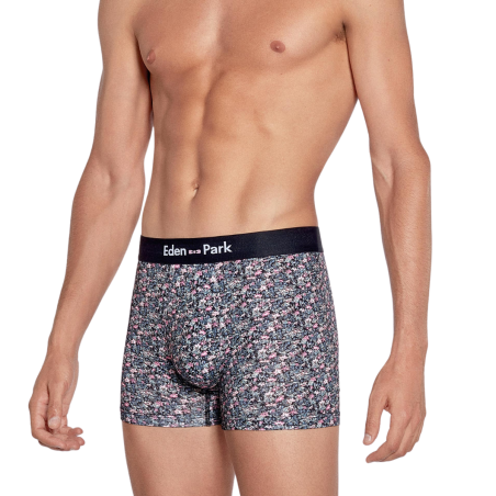 BOXER FLEURI MARINE ET ROSE EN COTON - EP1221H3800 - EDEN PARK