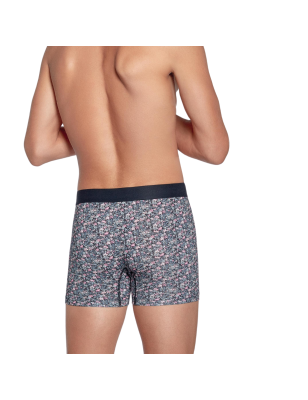 BOXER FLEURI MARINE ET ROSE EN COTON - EP1221H3800 - EDEN PARK