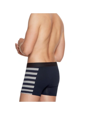 PACK DE DEUX BOXERS RAYURES GRIS ET MARINE -EP1221E41P2 - EDEN PARK