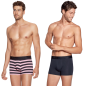 PACK DE DEUX BOXERS RAYURES ROSE ET MARINE -EP1221E41P2 - EDEN PARK PACK DE DEUX BOXERS RAYURES ROSE ET MARINE -EP1221E41P2 - EDEN PARK