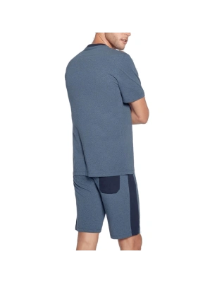 PYJAMA COURT COL ROND UNI BLEU CHINE - EP1511H3600 - EDEN PARK