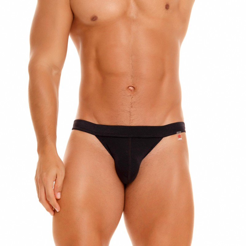 SLIP BIKINI GAROTO EN NYLON NOIR BRILLANT 1827 - JOR