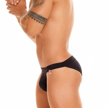 SLIP BIKINI GAROTO EN NYLON NOIR BRILLANT 1827 - JOR