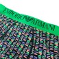 BOXER MONOGRAMME EN COTON VERT ET NOIR 111290-4R508  - EMPORIO ARMANI
