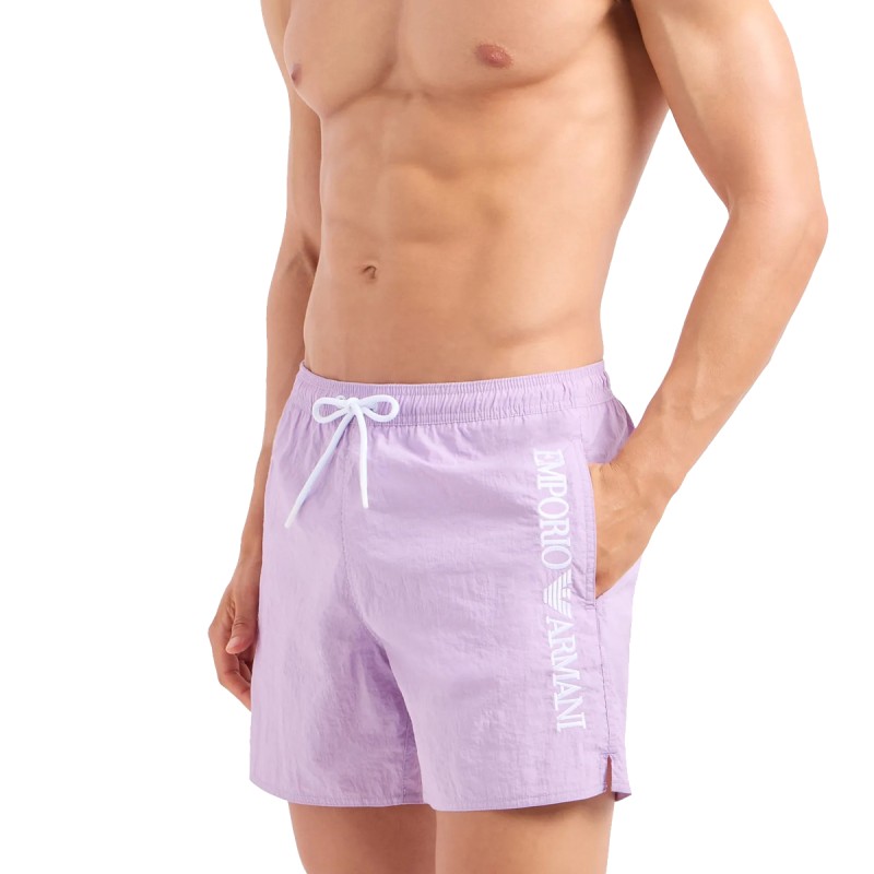SHORT DE BAIN MAUVE LILAS 211740-4R422 - EMPORIO ARMANI SHORT DE BAIN MAUVE LILAS 211740-4R422 - EMPORIO ARMANI