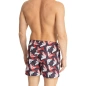 SHORT DE BAIN A MOTIFS MARINE ROUGE ET BLANC 211740-4R444  - EMPORIO ARMANI