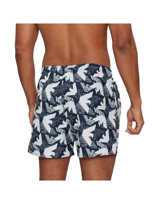 SHORT DE BAIN A MOTIFS MARINE VERT D'EAU ET GRIS  211740-4R444  - EMPORIO ARMANI