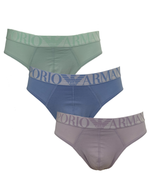 PACK DE 3 SLIP COTON ORGANIQUE PASTEL 111734-4R726 - EMPORIO ARMANI