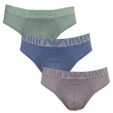 PACK DE 3 SLIP COTON ORGANIQUE PASTEL 111734-4R726 - EMPORIO ARMANI