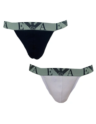 PACK DE 2 JOCKSTRAP COTON BLANC ET MARINE 111932-4R715 - EMPORIO ARMANI