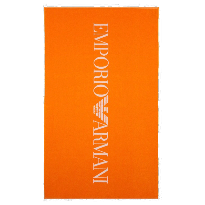 DRAP DE BAIN REVERSIBLE LOGOTE ORANGE ET BLANC 231772-4R451 - EMPORIO ARMANI
