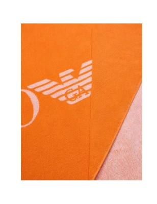 DRAP DE BAIN REVERSIBLE LOGOTE ORANGE ET BLANC 231772-4R451 - EMPORIO ARMANI