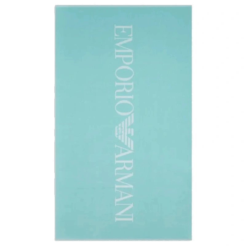 DRAP DE BAIN REVERSIBLE LOGOTE VERT MENTHE ET BLANC 231772-4R451 - EMPORIO ARMANI